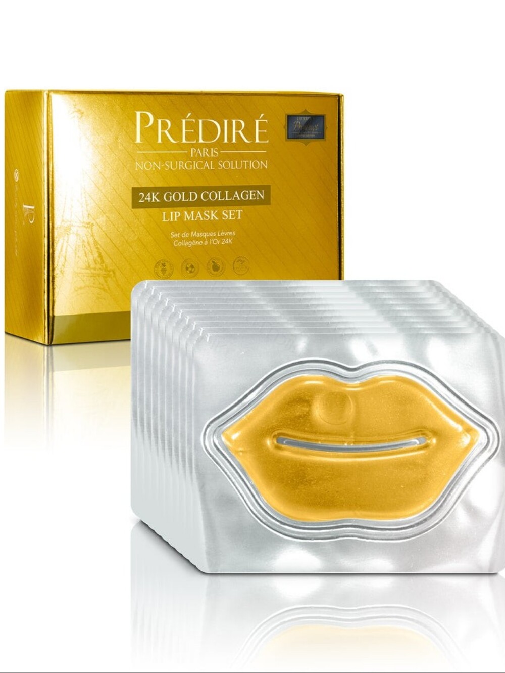 Predire Paris24K Gold Collagen Lip Mask Set (10 pieces)